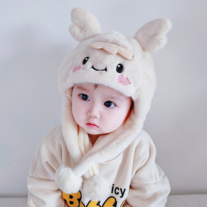 宝宝帽子贝娜茜毛绒帽加厚保暖