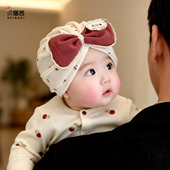 婴儿帽子春秋季 女宝宝可爱初生印度帽婴幼儿新生儿满月胎帽囟门帽
