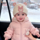 婴儿帽子秋冬季 女宝宝洋气针织帽婴幼儿冬天保暖毛线帽外出护耳帽