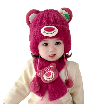 儿童帽子秋冬男孩毛绒帽加厚