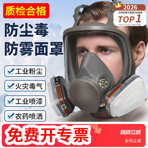全脸呼吸喷漆专用打农药防毒面具