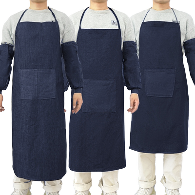 牛仔布料围裙男士夏天工作服工厂