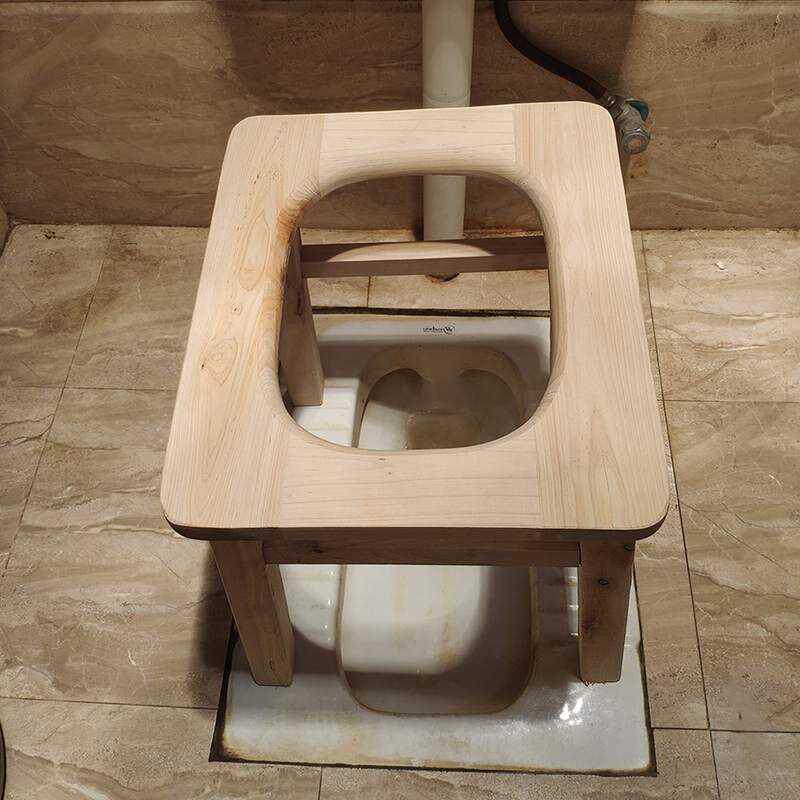 纯马桶实木蹲坑 加固折叠厕便凳改坐便孕妇坐便椅 家用坐便器老人