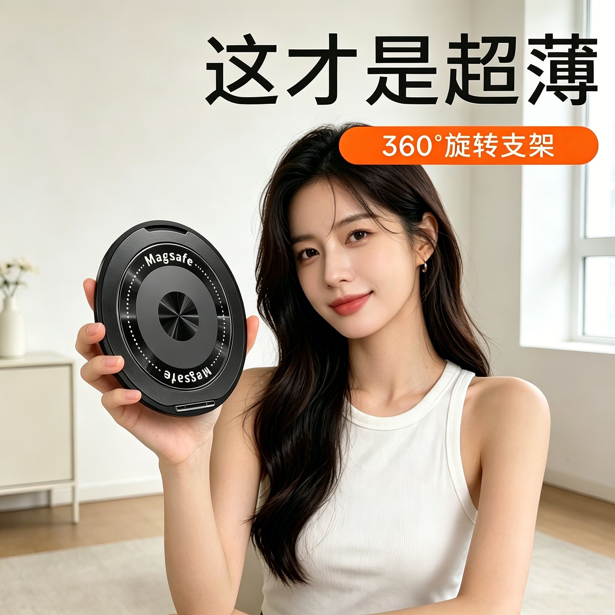 360度旋转磁吸手机支架！
