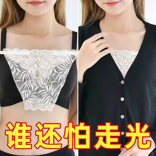 防走光胸挡女夏天蕾丝遮假领