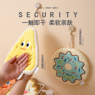 卡通可爱擦手巾挂式 吸水加厚卫生间卡通擦手帕毛巾小方巾厨房抹布