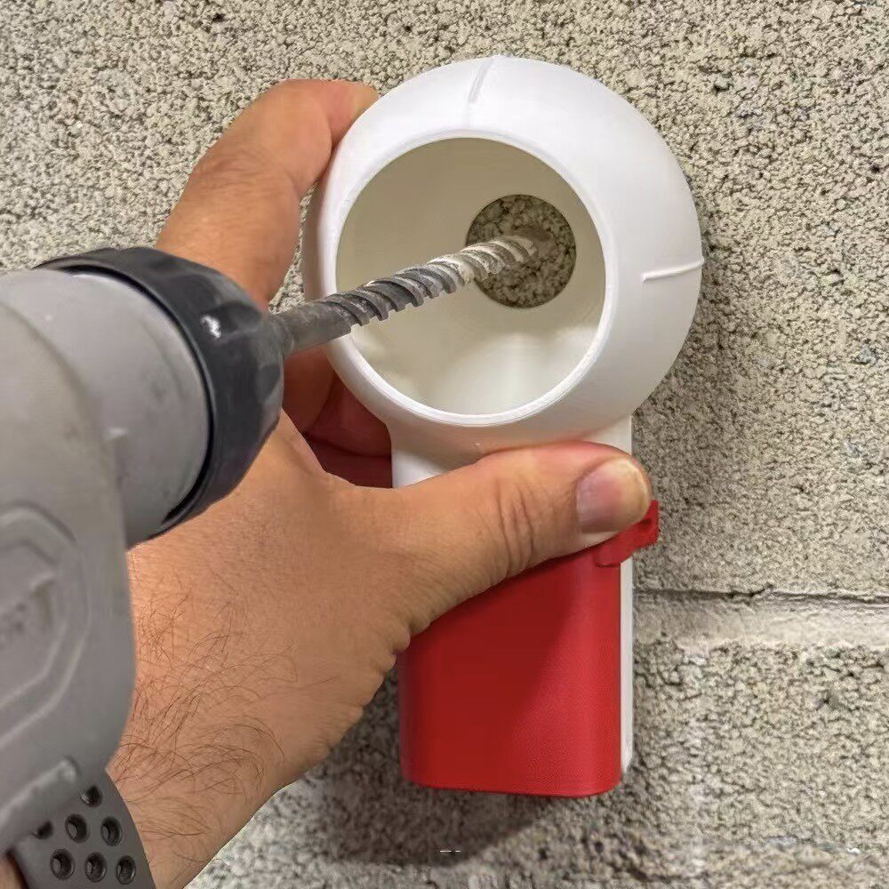电钻打孔钻头除尘盒钻屑收集器及导向器钻孔灰尘集尘盒辅助工具