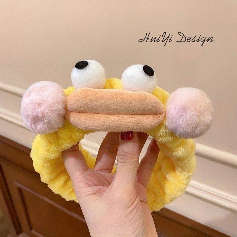 韩版卡通搞笑香肠嘴发带网红可爱化妆洗脸束发带公主风发箍洗脸