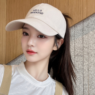 帽子女款2023新款夏季空顶跑步鸭舌帽棒球帽显脸小遮阳防晒太阳帽