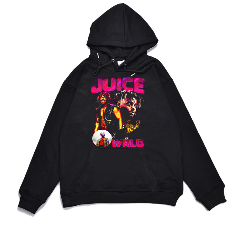 美国嘻哈男歌手Juice WRLD果汁说唱印花潮牌卫衣宽松男女加厚外套