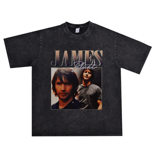 詹姆斯·布朗特上尉诗人James Blunt水洗做旧T恤短袖宽松男女潮牌