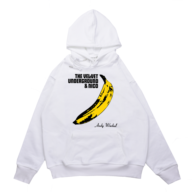 欧美摇滚地下丝绒乐队印花卫衣