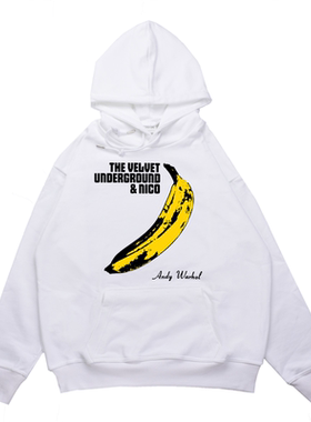 欧美摇滚The Velvet Underground地下丝绒乐队香蕉印花卫衣外套