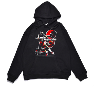 篮球球星詹姆斯·哈登James Harden宽松个性印花卫衣宽松男女外套