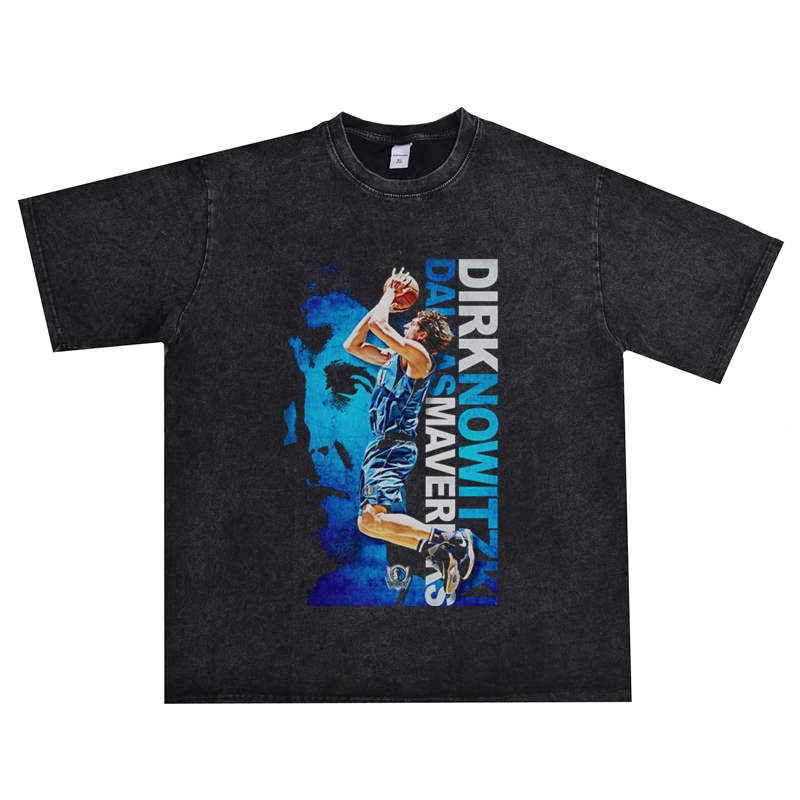 诺维茨基个性印花纯棉T恤短袖