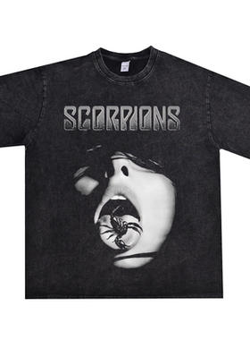 数码直喷Scorpions蝎子乐队重金属摇滚印花短袖T恤男女ins欧美潮