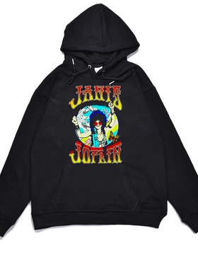 美国歌手迷幻布鲁斯摇滚Janis Joplin詹尼斯·乔普林人物卫衣外套