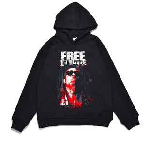 李尔·韦恩说唱男歌手Lil Wayne嘻哈印花连帽卫衣外套宽松男女潮