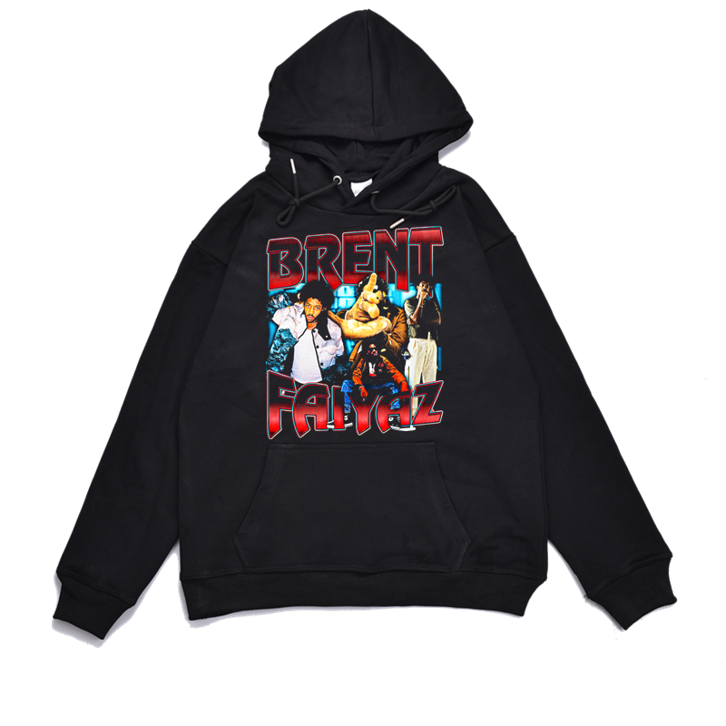 冬季欧美连帽宽松男加绒