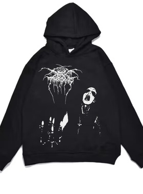 数码直喷摇滚Darkthrone黑暗宝座王权乐队卫衣男女宽松潮外套