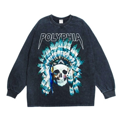 Polyphia乐队印花长袖T恤
