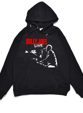 欧美摇滚男歌手Billy Joel比利·乔经典人物印花卫衣宽松纯棉外套