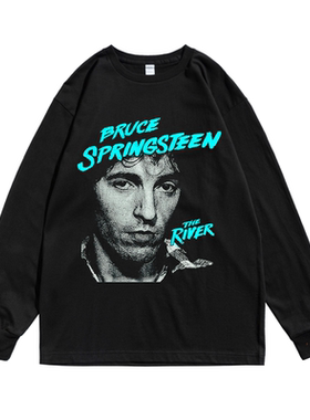 东大街乐队布鲁斯·斯普林斯汀Bruce Springsteen摇滚E街长袖T恤
