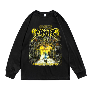 死亡重金属摇滚Edge of Sanity理智边缘乐队印花长袖T恤男女重磅