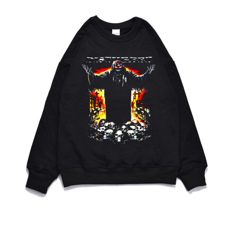 摇滚风另类金属乐队专辑印花卫衣