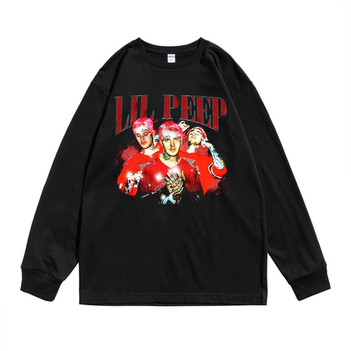 长袖嘻哈青年T恤纯棉男