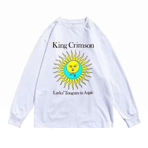 摇滚乐队King Crimson克里姆森国王印花长袖T恤宽松纯棉男女同款