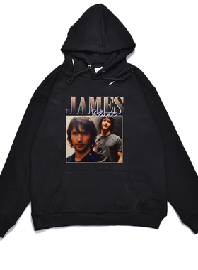 詹姆斯·布朗特上尉诗人James Blunt加厚印花卫衣加绒外套男女款