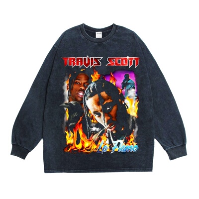 xxxtentacion印花T恤长袖