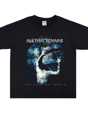 欧美金属ALL THAT REMAINS残骸摇滚印花T恤短袖宽松潮牌男女同款