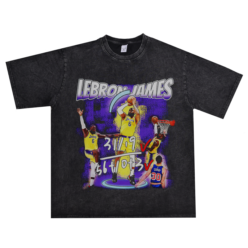 美国篮球勒布朗詹姆斯印花T恤