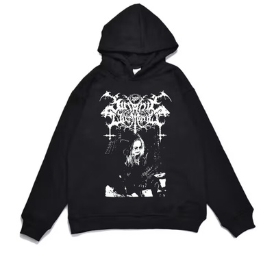 撒旦的将领乐队加厚连帽卫衣