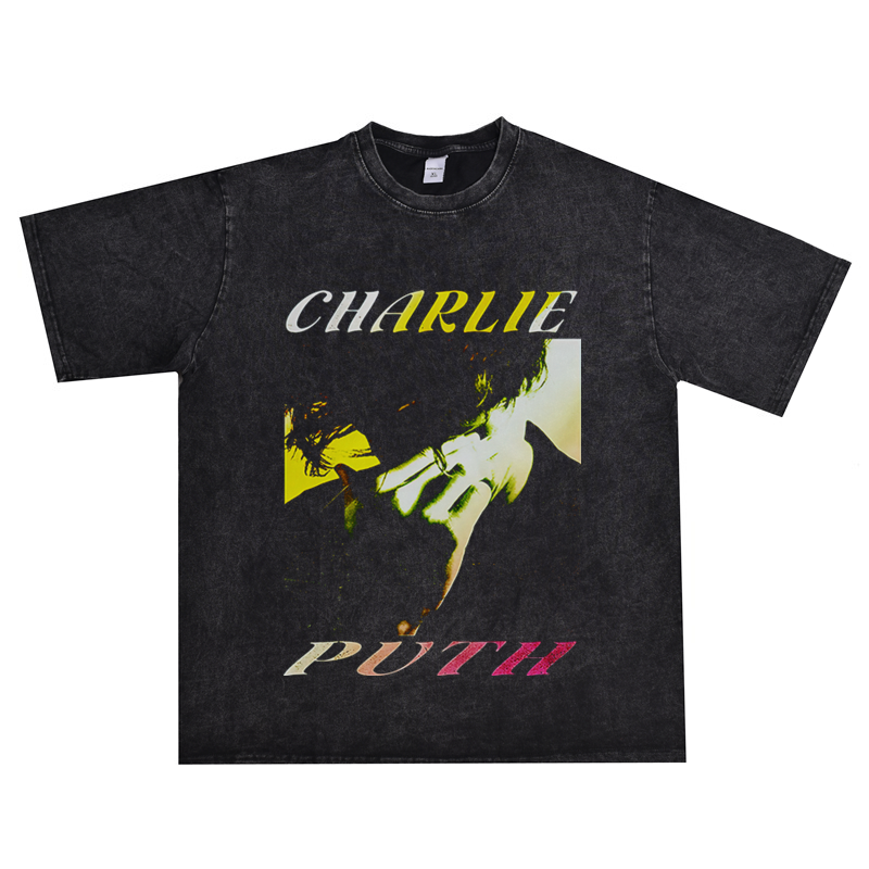 青春欧美宽松休闲印花短袖t恤