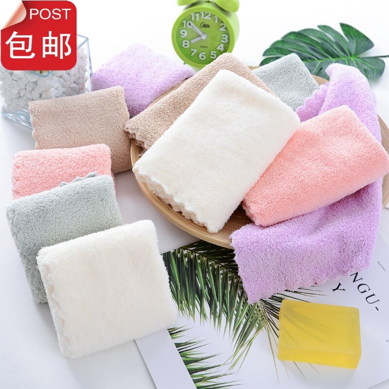 儿童成人毛巾洗脸超软婴儿宝宝擦手脸洗澡小号方巾擦脸卸妆珊瑚绒