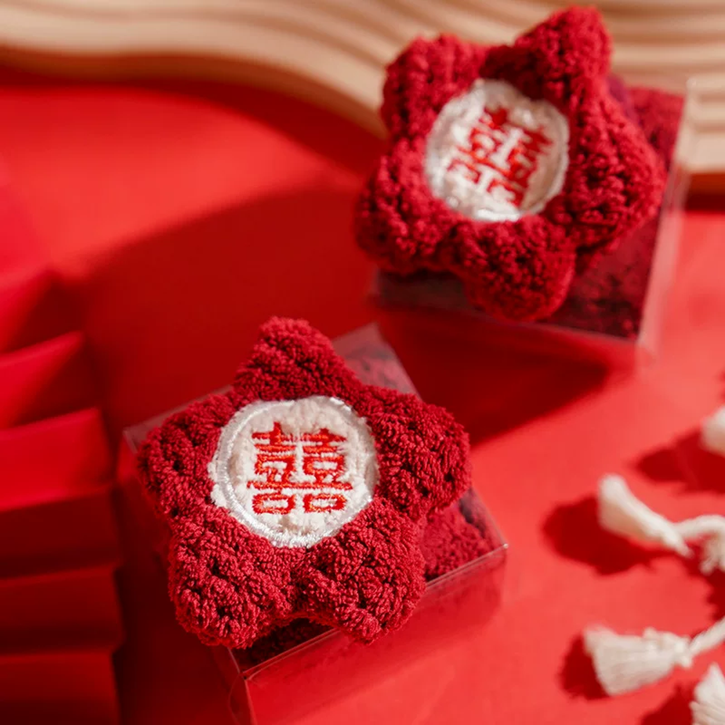 毛巾伴手礼结婚喜字小方巾珊瑚绒伴娘满月礼回礼店铺开业实用礼品