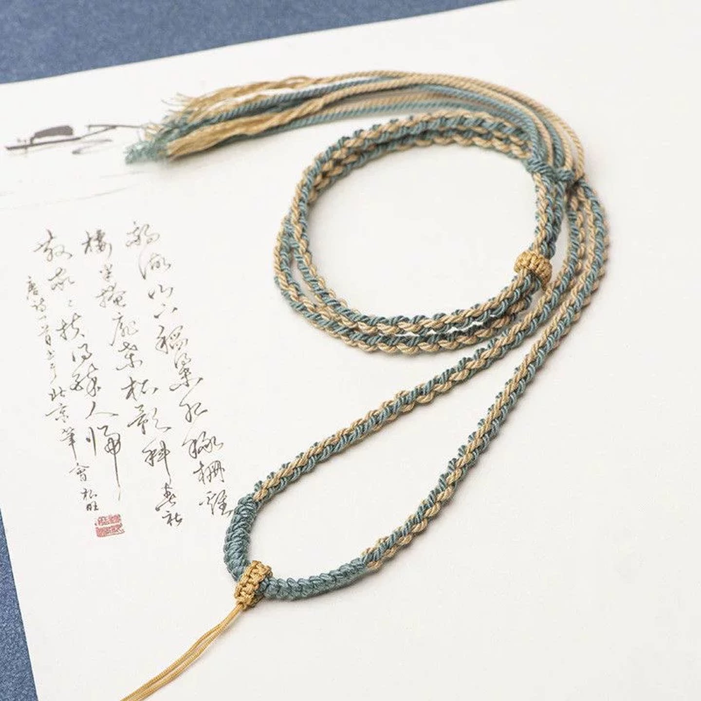 手搓棉线藏式彩色手工编织金刚结半成品挂绳蜜蜡文玩项链绳吊坠绳