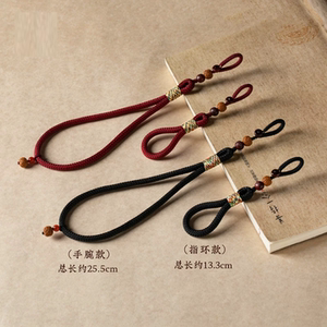 编织绳钥匙扣手机扣挂绳短款手腕绳中国风复古指环扣挂件手工挂链