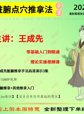 脏腑点穴推拿法王成先理论实操课中医视频全套赠电子资料