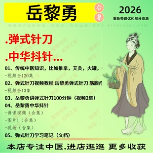 岳黎勇弹式针刀中华抖针中医视频全套赠电子资料