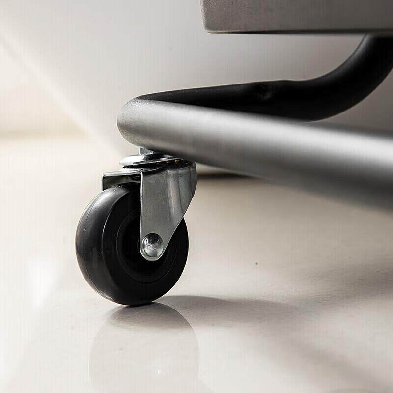 美厨(maxcook)厨房置物架黑色落地三层收纳储物架橱柜网篮手推车