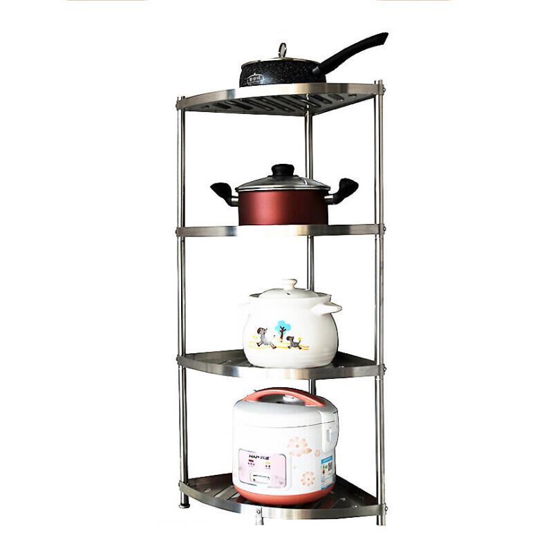 畅信达厨房三角置物架墙角多功能304不锈钢加厚浴室落地卫生间脸