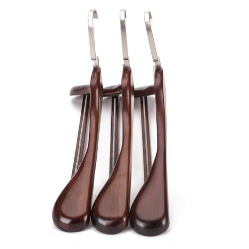 井然实木衣架子挂衣架宽肩西服无痕木制家用防滑卧室木质植绒衣服