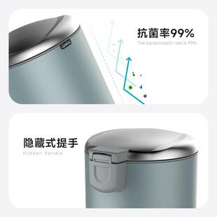 优百纳(UPELLA)不锈钢垃圾桶12升脚踏厨房客厅家用办公室带盖垃圾
