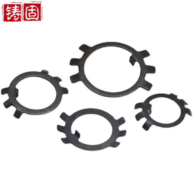 铸固GB858圆螺母用止动垫片止退垫圈六爪垫圈王八锁紧防松锁片【M