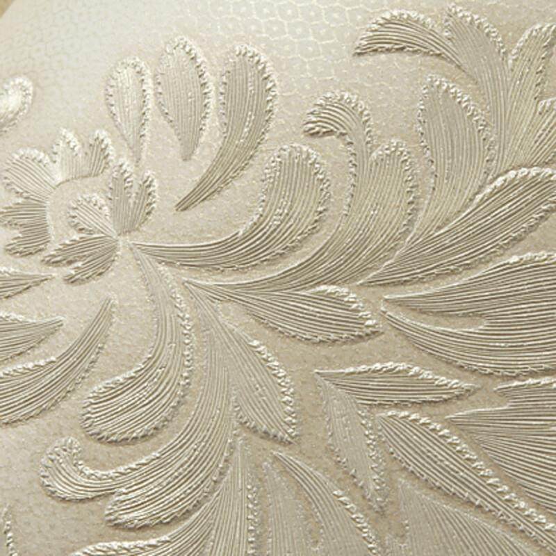 爱柏奢华欧式大马士革无纺布壁纸3D立体j精压浮雕温馨卧室客厅墙