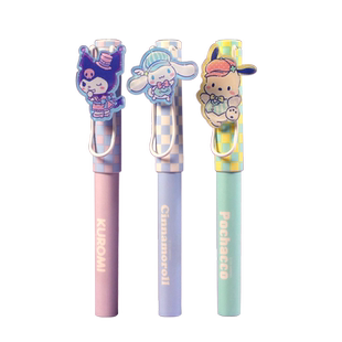 广博三丽鸥联名限定库洛米玉桂狗挂件钢笔三年级小学生用EF尖特细练字钢笔矫正握姿可换墨囊可爱萌少女心钢笔